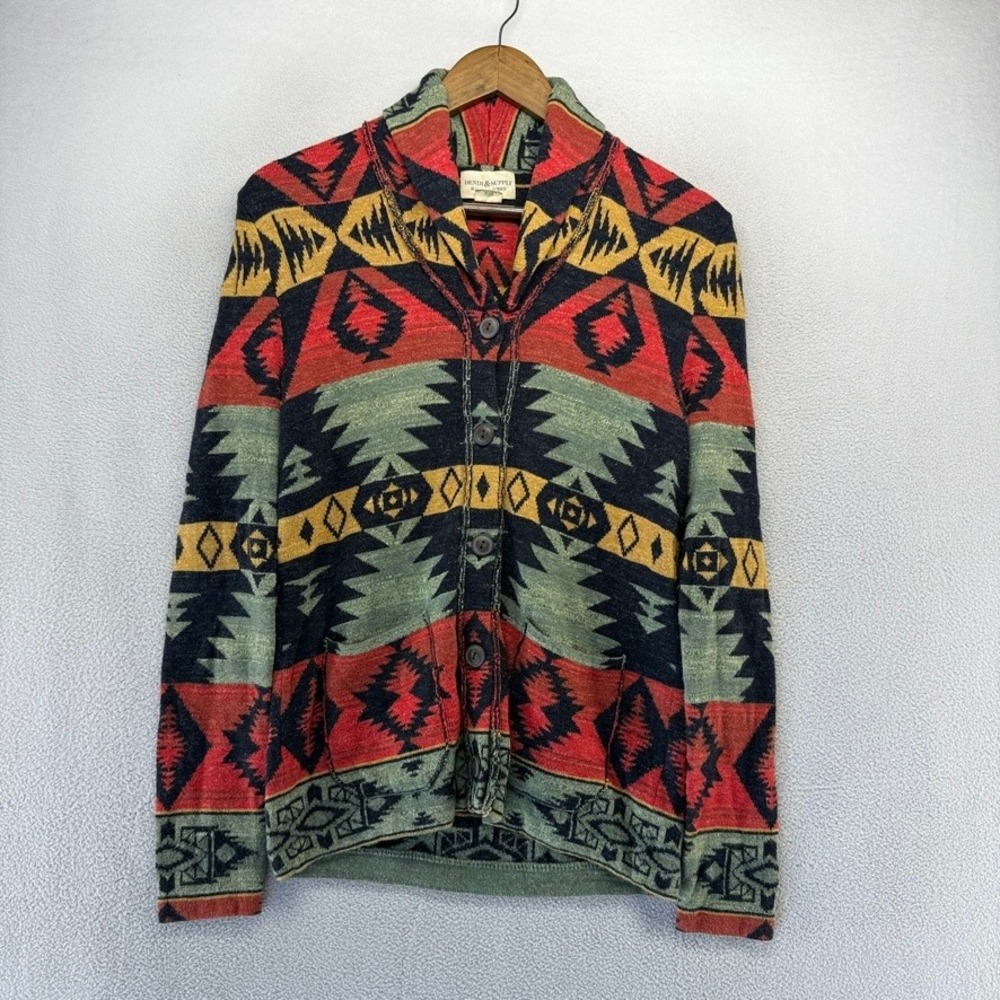 Denim Supply Ralph Lauren Sweater Cardigan Women's Medium Southwestern Aztec